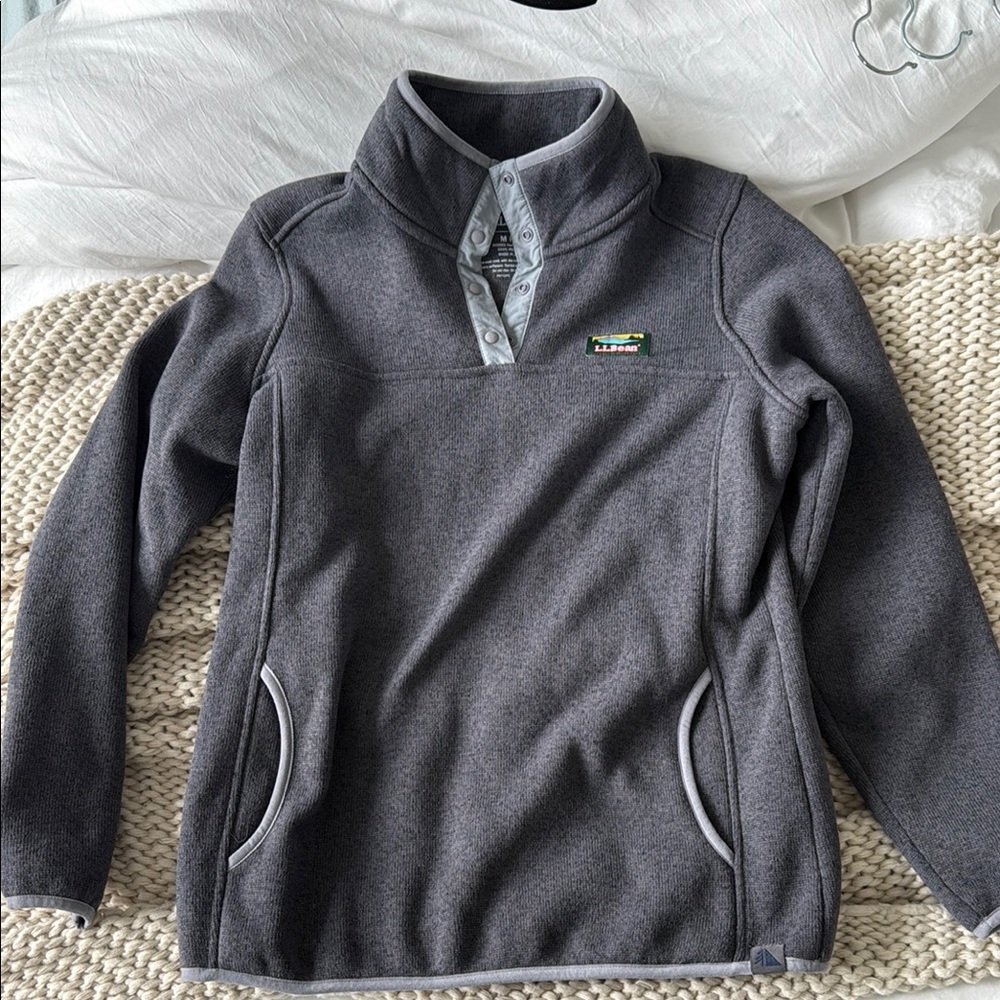 Gray / Blue Patagonia Fleece Pullover